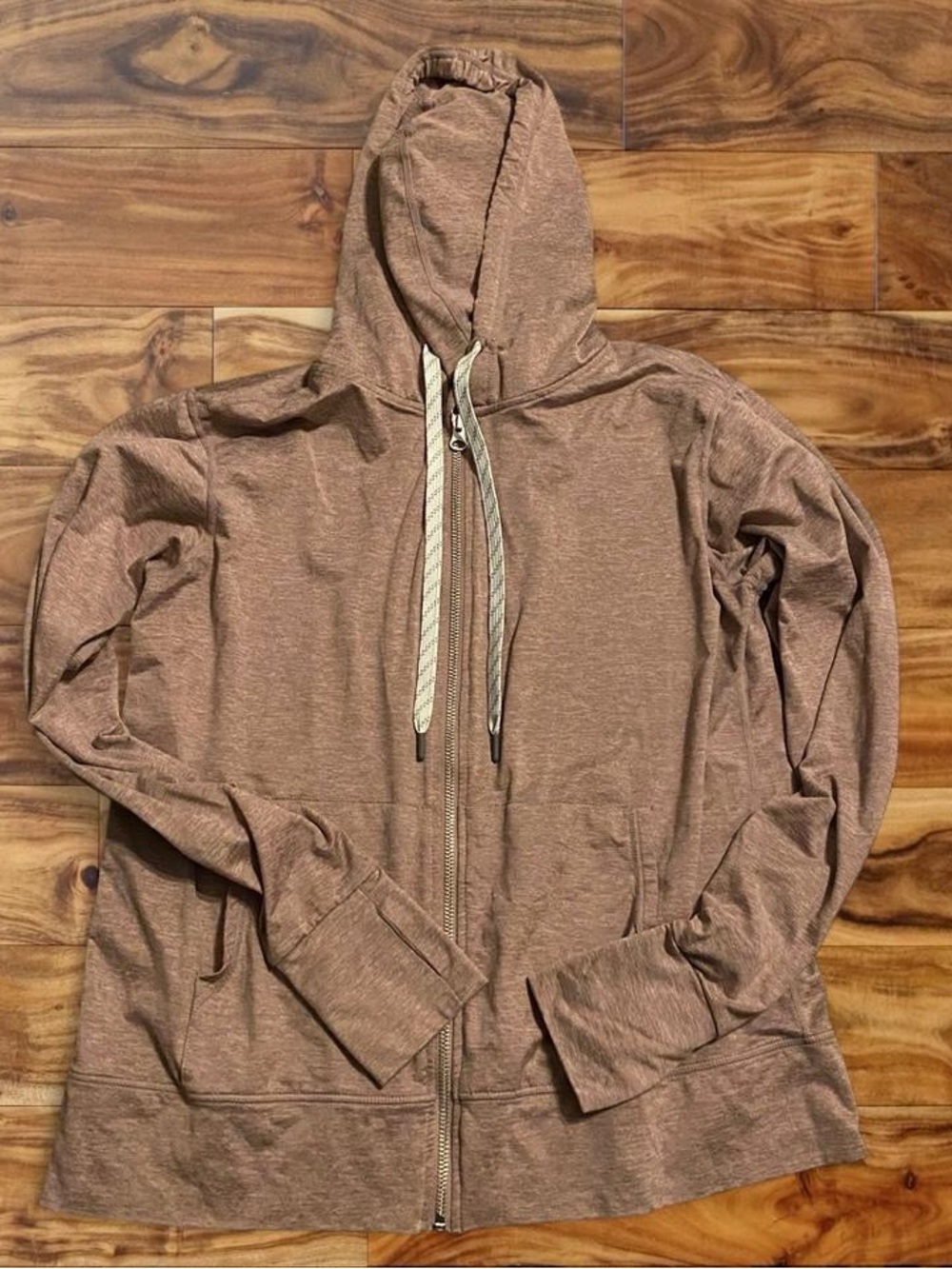 Kirkland Signature Women's Zip Hoodie in Heathered Taupe